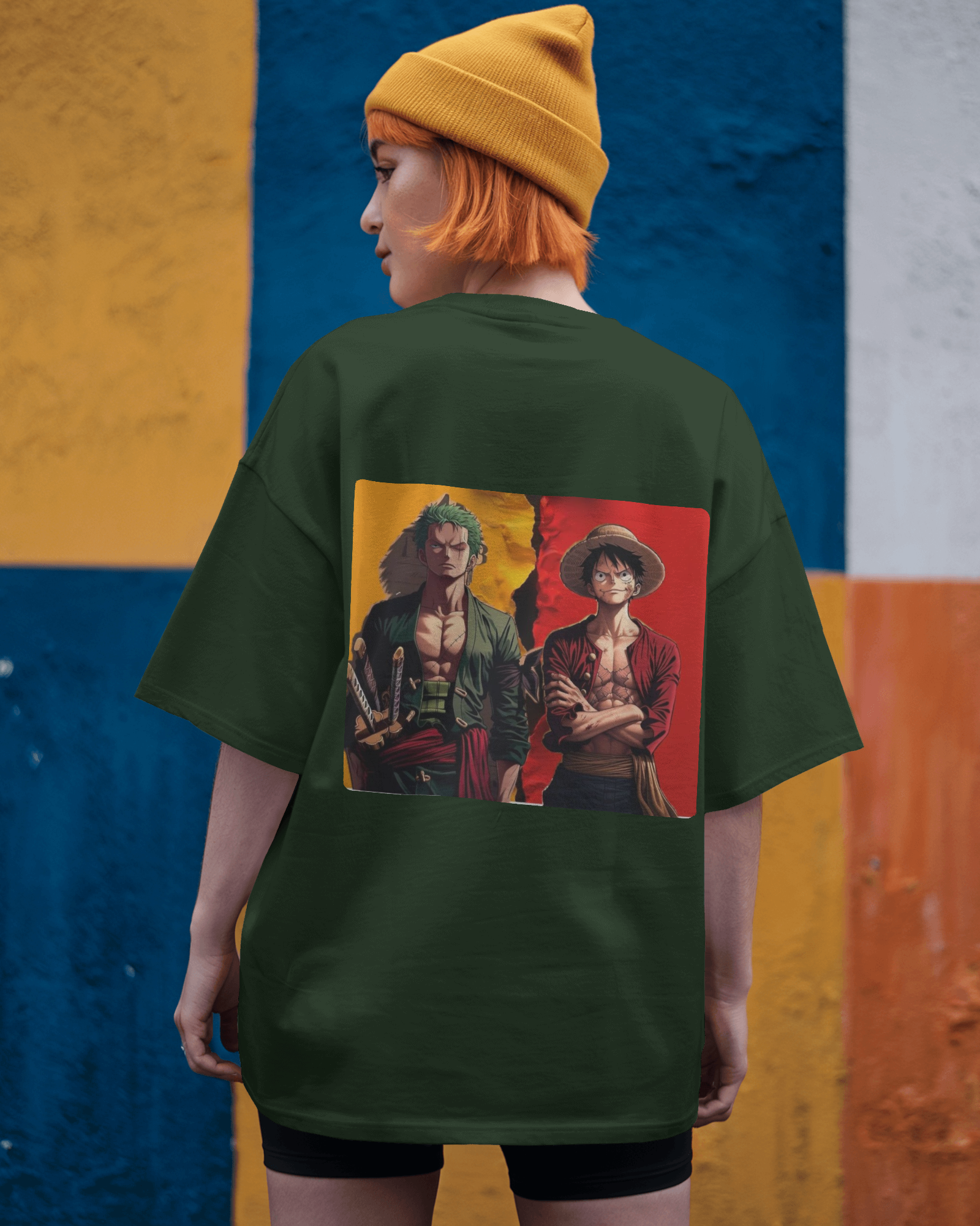 Swordsman & Captain: A One Piece Saga Ladies Oversized Classic T-shirt | Teeyatra | Anime