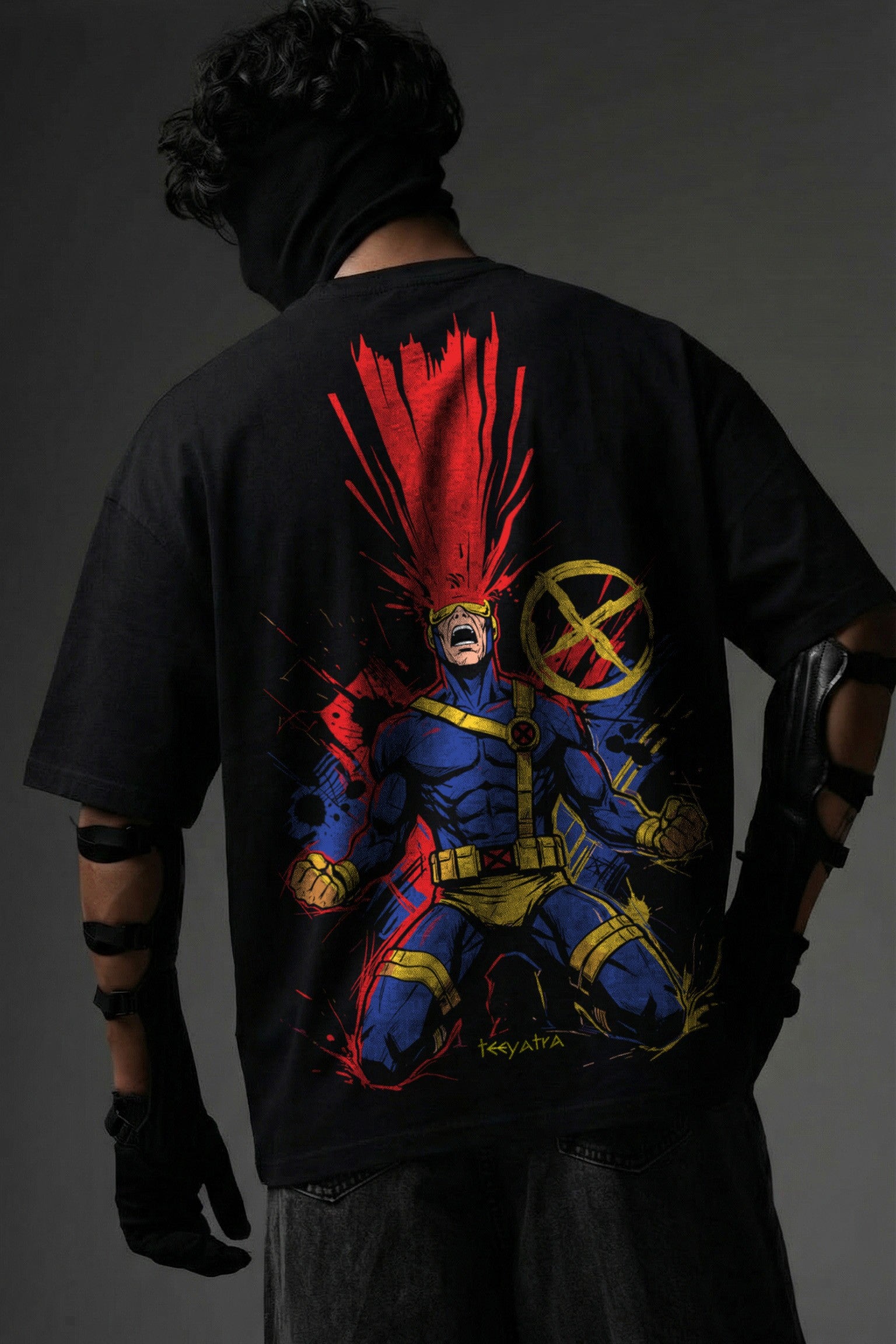 Oversized Cyclops Graphic T-Shirt – 240 GSM Premium French Terry | DTF Printed Streetwear