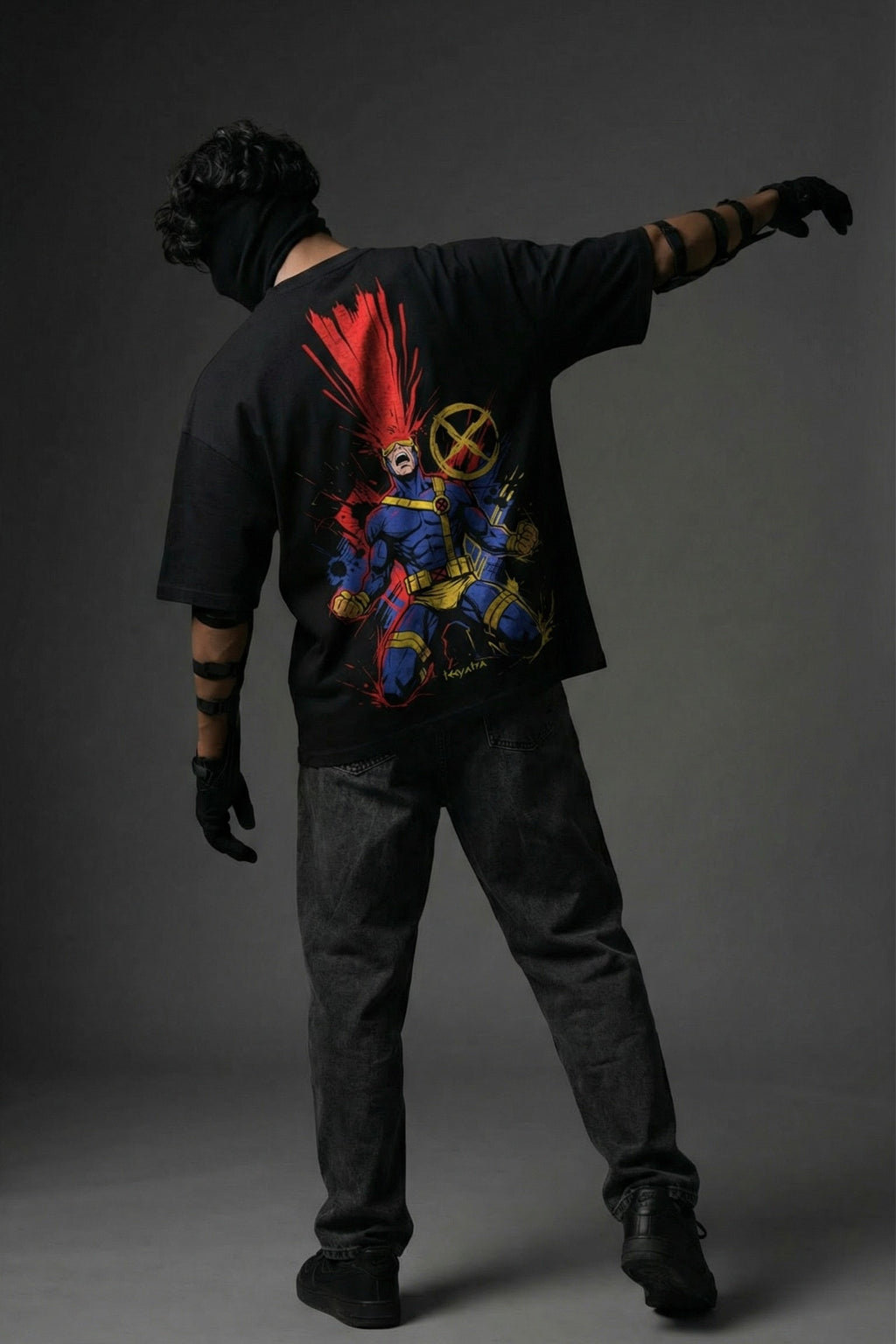 Oversized Cyclops Graphic T-Shirt – 240 GSM Premium French Terry | DTF Printed Streetwear