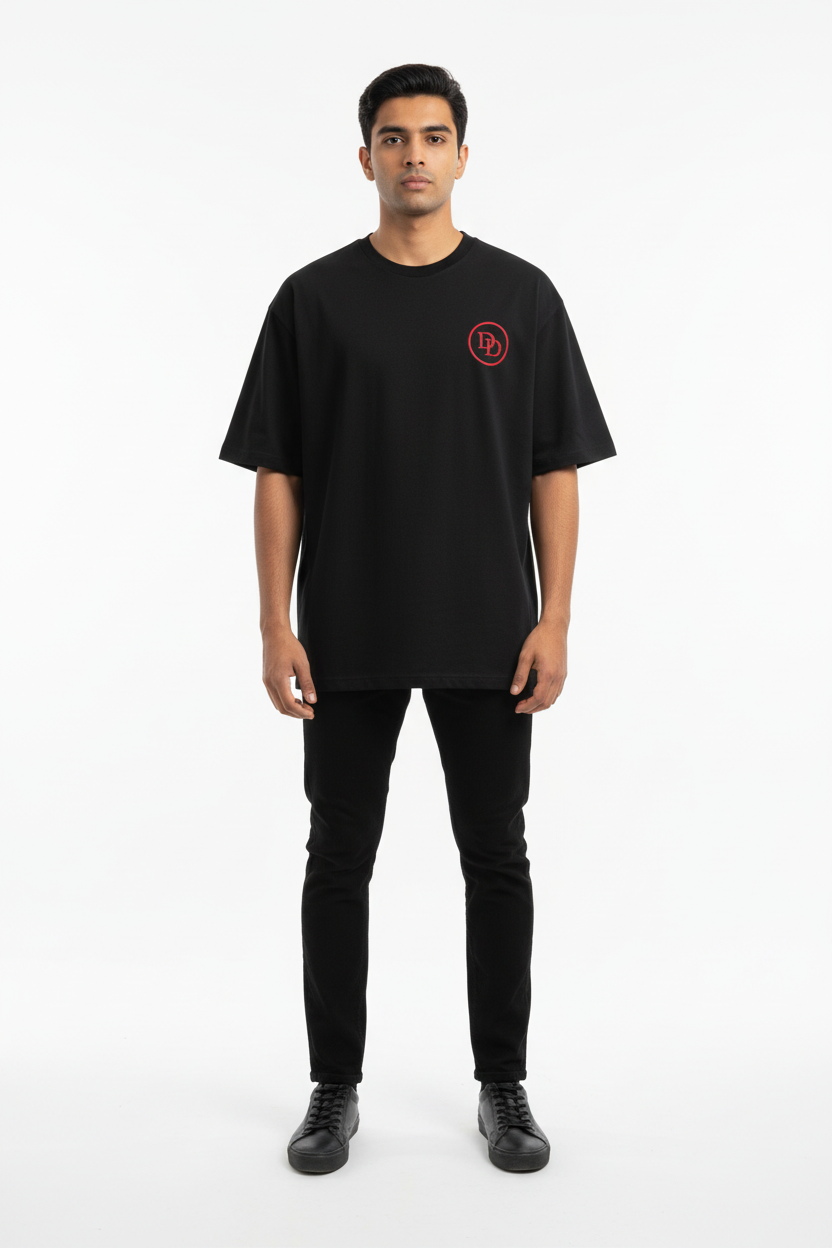 Teeyatra "The Man Without Fear" | Oversized 240 GSM French Terry Graphic Tee