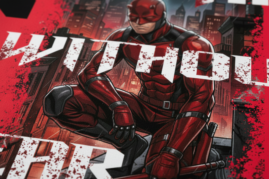 Teeyatra "The Man Without Fear" | Oversized 240 GSM French Terry Graphic Tee