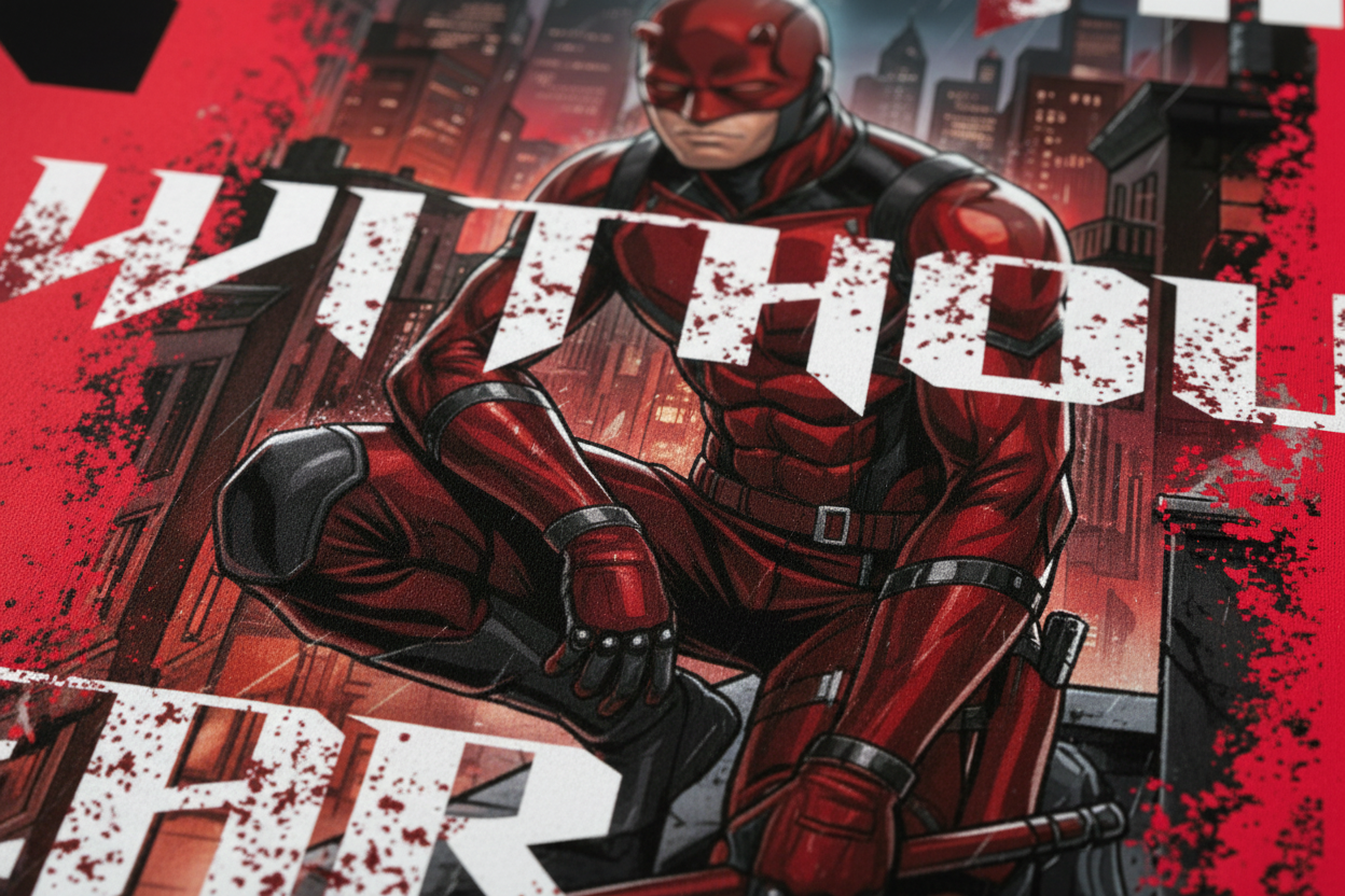 Teeyatra "The Man Without Fear" | Oversized 240 GSM French Terry Graphic Tee