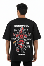 Deadpool Oversized T-Shirt – 240 GSM French Terry | DTF Print | Black Streetwear Tee