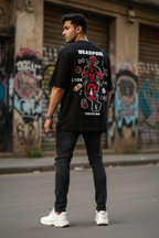 Deadpool Oversized T-Shirt – 240 GSM French Terry | DTF Print | Black Streetwear Tee