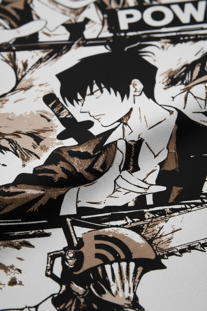 Chainsaw Man Trio Manga Panel Oversized T-Shirt | Power, Aki & Denji | 240 GSM French Terry | Teeyatra - TEEYATRA