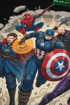 Teeyatra Premium Heavyweight Oversized T-Shirt – Avengers: Doomsday Edition (240 GSM French Terry)