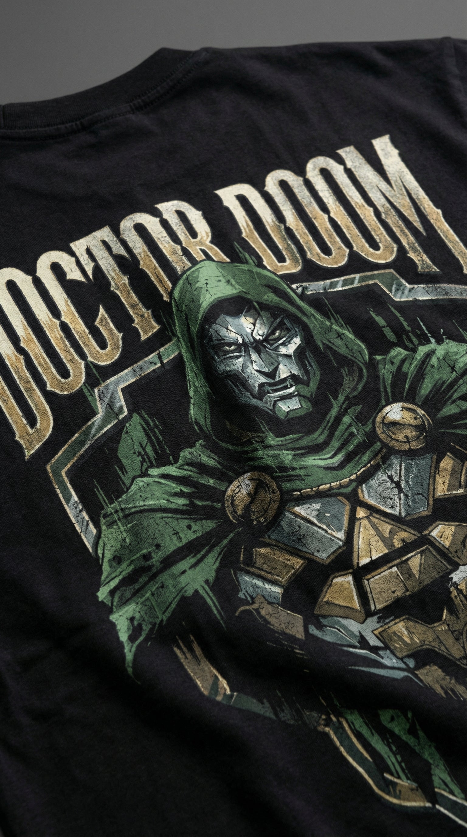 TEEYATRA Doom Warrior Oversized Graphic T-Shirt – 240 GSM Premium French Terry | DTF Back Print