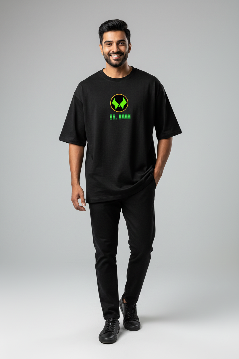 Teeyatra “Absolute Power” Dr. Doom Oversized T-Shirt – 240 GSM French Terry - TEEYATRA