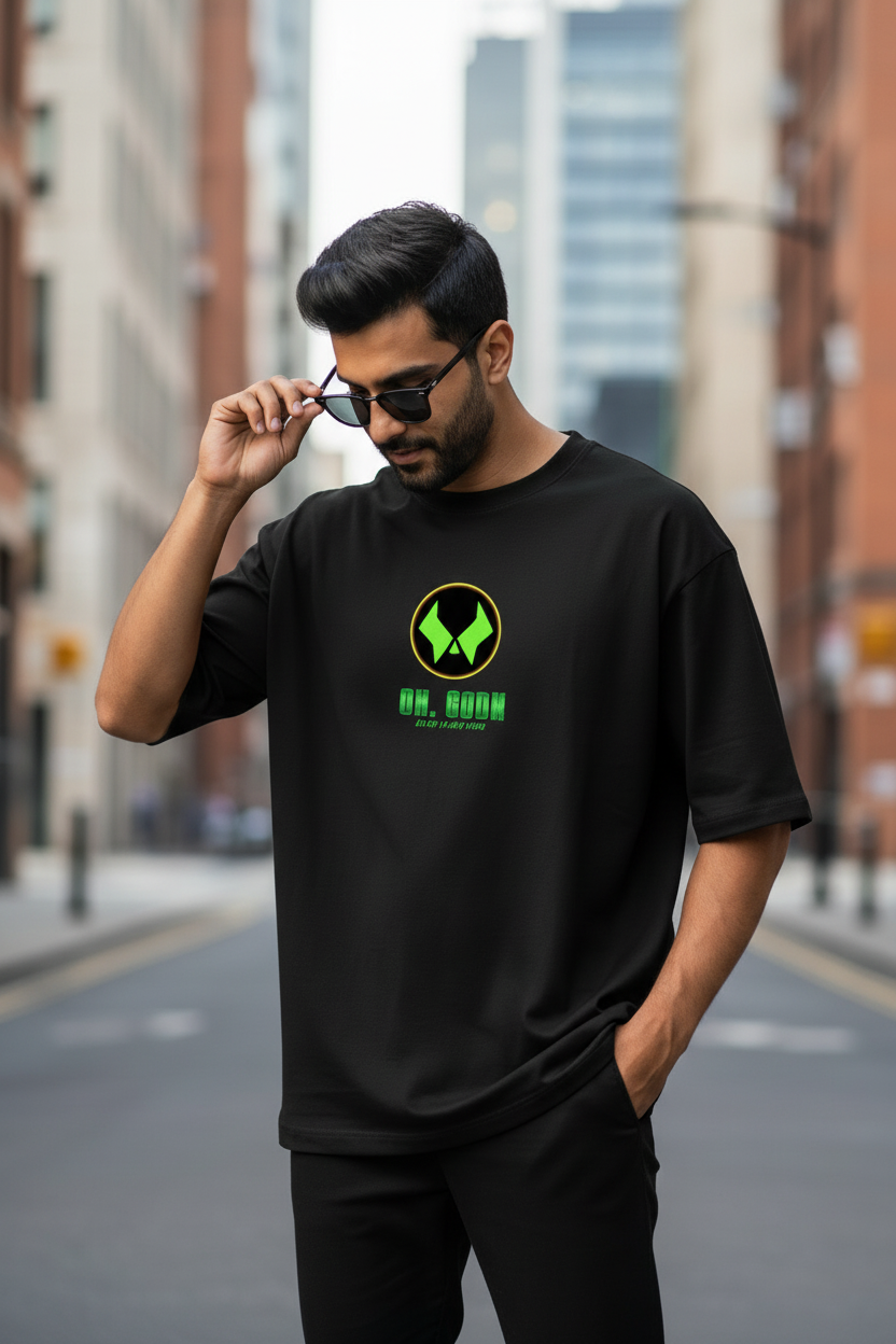 Teeyatra “Absolute Power” Dr. Doom Oversized T-Shirt – 240 GSM French Terry - TEEYATRA