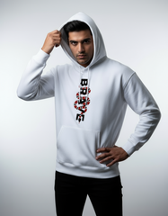 Streetwear 'Brave' Snake Design Oversized Hoodie | Teeyatra