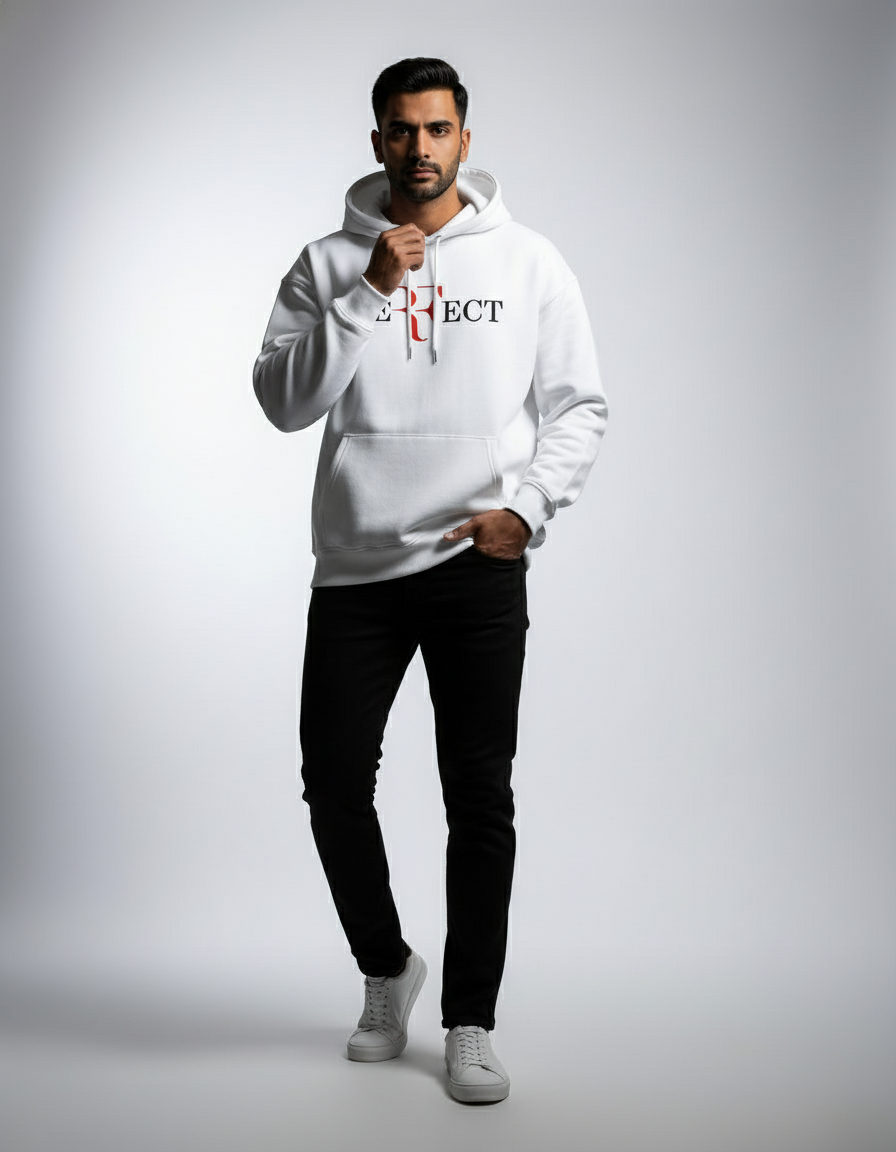 Relaxed Fit 'PERFECT' Graphic Oversized Hoodie | Teeyatra