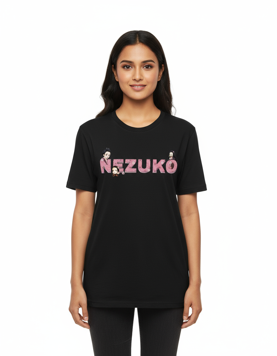 Nezuko Demon Slayer Ladies T-Shirt | Teeyatra | Anime