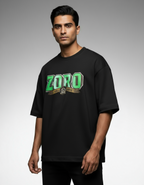 Roronoa Zoro "King of Hell" Streetwear – Premium 240 GSM Terry Cotton Oversized T-Shirt