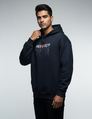 Pixel-Drop "RESPECT" Graphic Oversized Hoodie