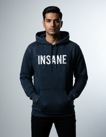 The Insane Vibe Men's Acid Washed Hoodie | Teeyatra