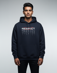 Pixel-Drop "RESPECT" Graphic Oversized Hoodie