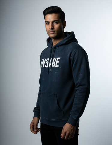 The Insane Vibe Men's Acid Washed Hoodie | Teeyatra