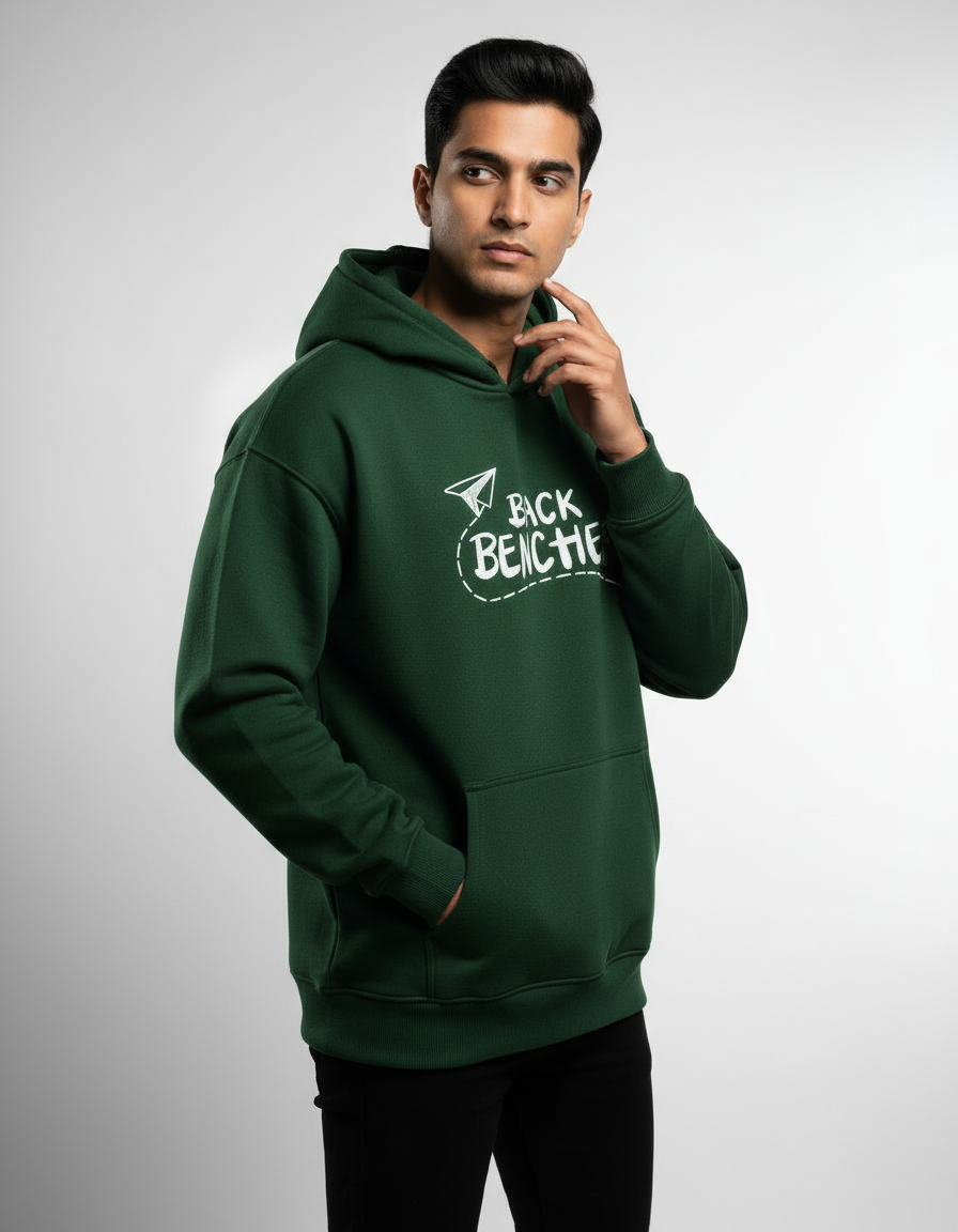Just Vibing Back Bencher Oversized Hoodie | Teeyatra