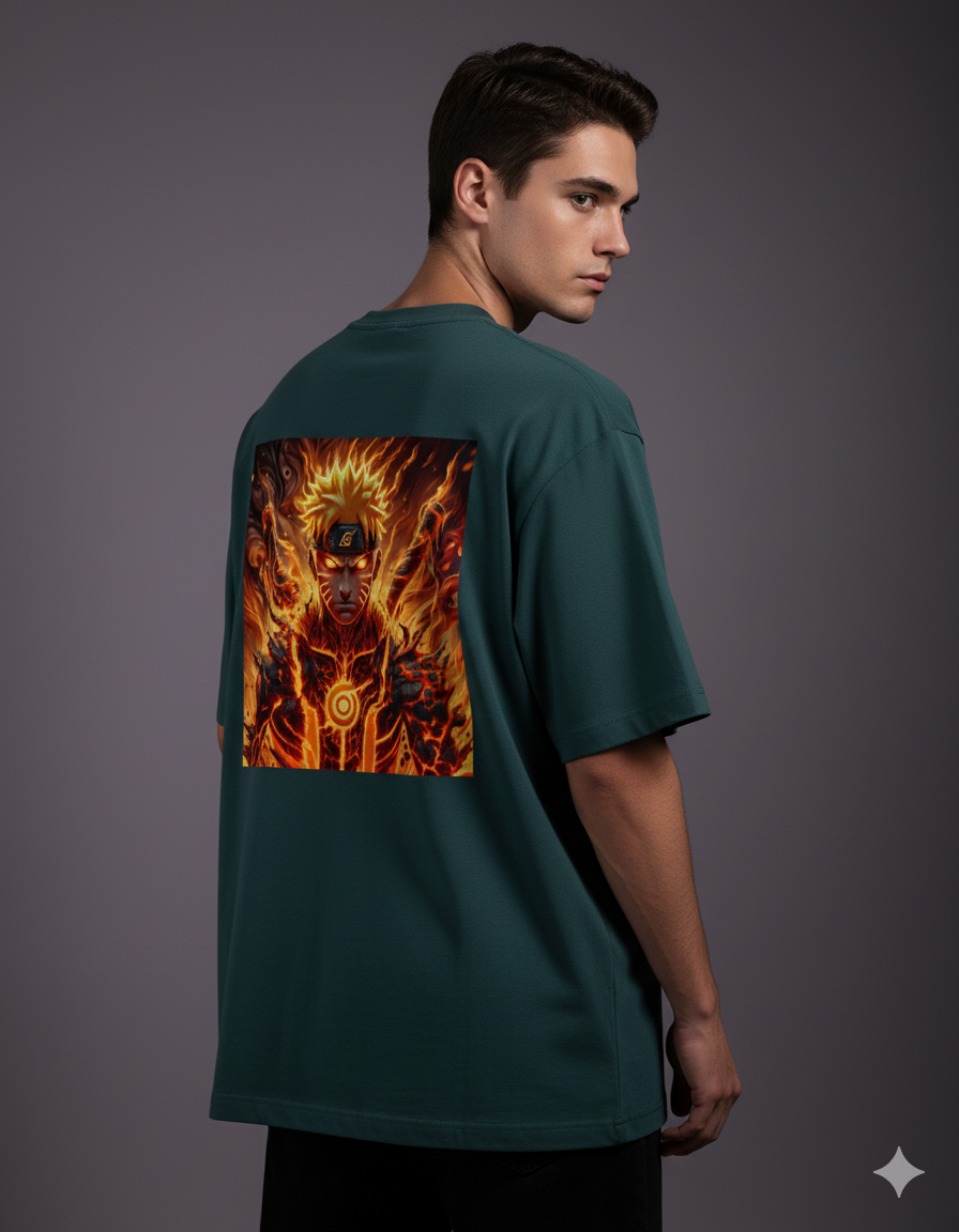 Naruto Men's Oversized Anime T-Shirt - Premium Classic Tee | TEEYATRA