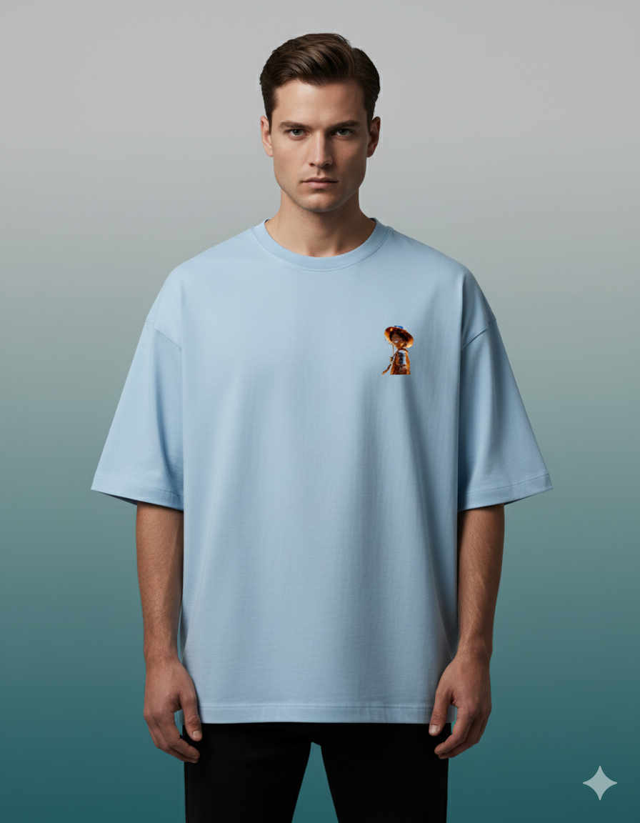 Monkey D. Luffy One Piece Men's Terry Oversized Tee - Premium Anime Streetwear | TEEYATRA