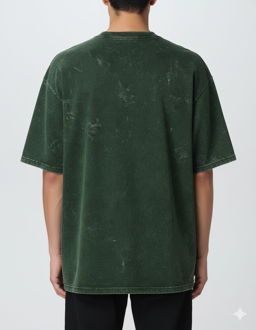 Peekaboo Kitty Men's Acid Washed Oversized Tee | Teeyatra | Cartoon
