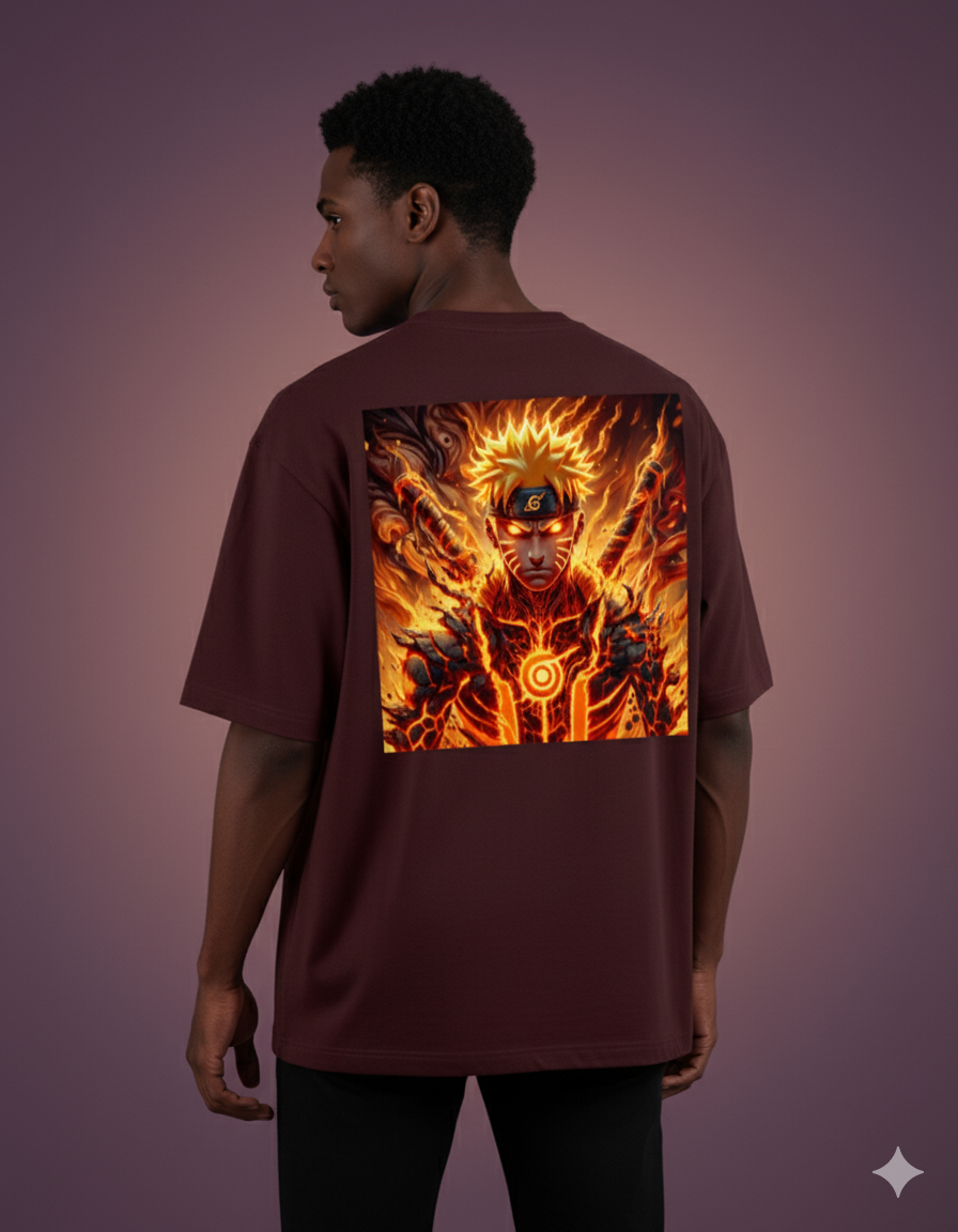 Naruto Men's Oversized Anime T-Shirt - Premium Classic Tee | TEEYATRA