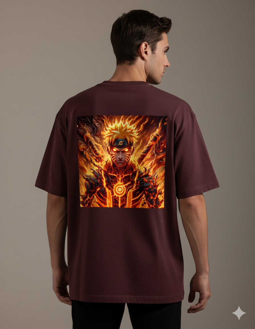 Naruto Men's Oversized Anime T-Shirt - Premium Classic Tee | TEEYATRA