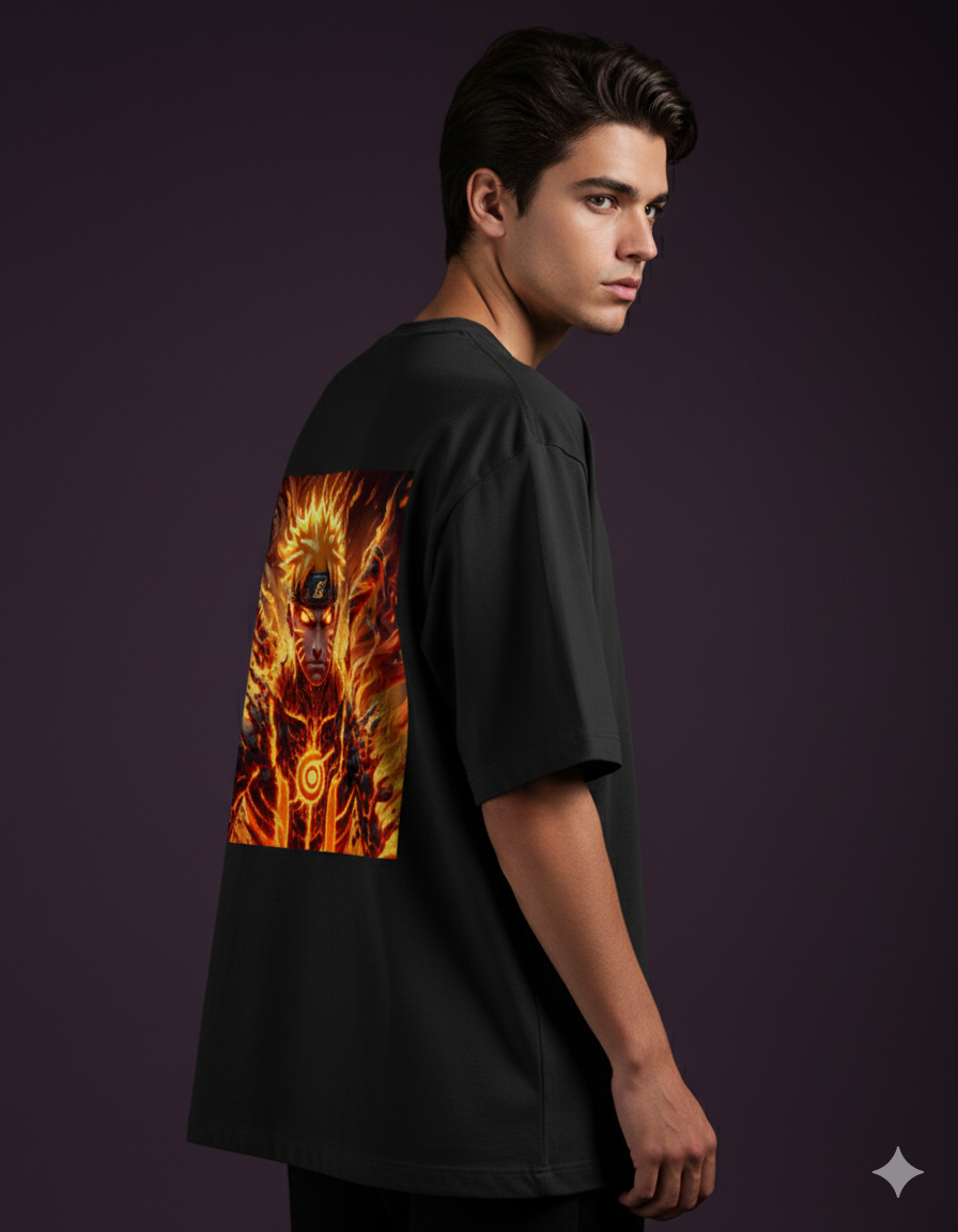 Naruto Men's Oversized Anime T-Shirt - Premium Classic Tee | TEEYATRA