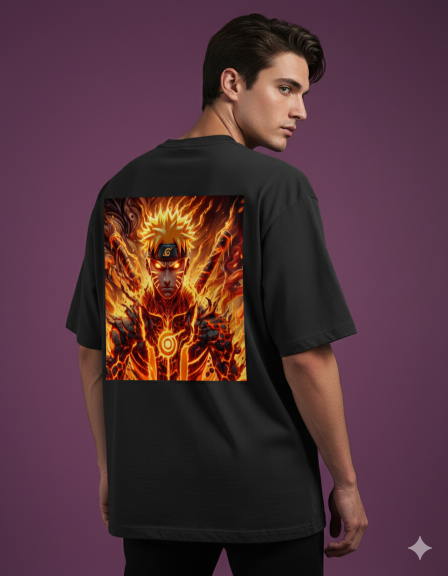 Naruto Men's Oversized Anime T-Shirt - Premium Classic Tee | TEEYATRA