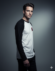 Marvel's Chibi Deadpool Cute Cartoon Men's Full Sleeve Raglan T-Shirt | Teeyatra