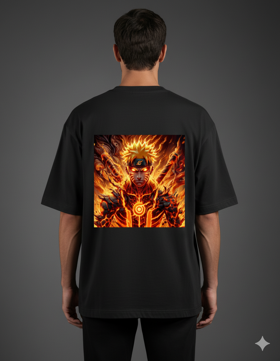 Naruto Men's Oversized Anime T-Shirt - Premium Classic Tee | TEEYATRA