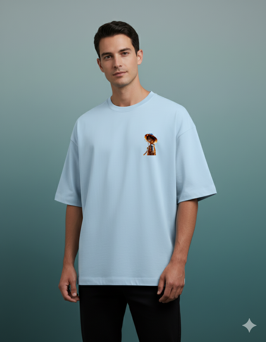 Monkey D. Luffy One Piece Men's Terry Oversized Tee - Premium Anime Streetwear | TEEYATRA