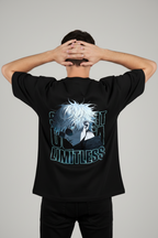 Teeyatra | Gojo Satoru "Limitless" Oversized T-Shirt – 240 GSM Heavyweight French Terry