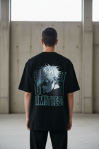 Teeyatra | Gojo Satoru "Limitless" Oversized T-Shirt – 240 GSM Heavyweight French Terry