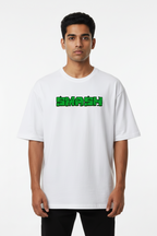 Teeyatra "Incredible Strength" Hulk Graphic Oversized T-Shirt - 240 GSM French Terry