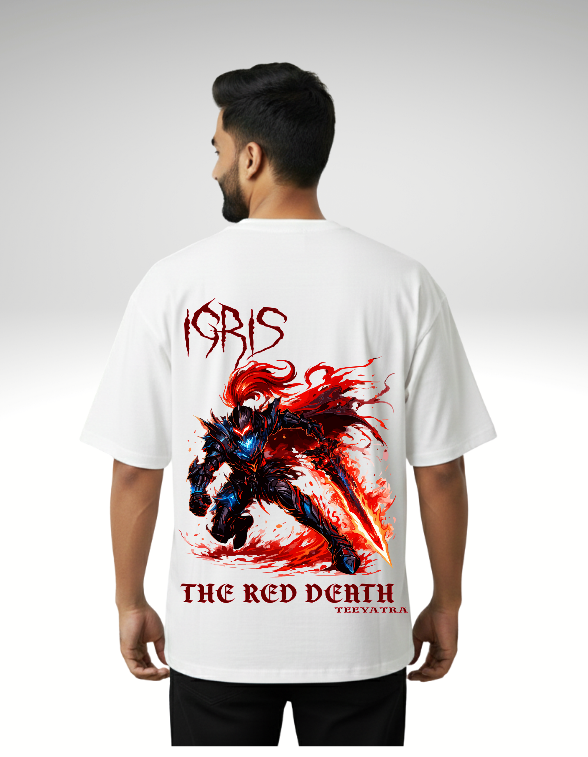 Igris The Red Death – Premium 240 GSM French Terry Oversized T-Shirt | Teeyatra