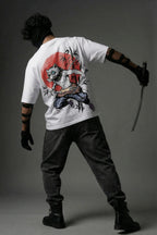 TEEYATRA Inosuke Oversized Graphic T-Shirt – 240 GSM Premium French Terry | DTF Back Print