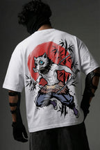 TEEYATRA Inosuke Oversized Graphic T-Shirt – 240 GSM Premium French Terry | DTF Back Print