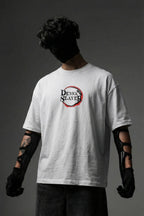 TEEYATRA Inosuke Oversized Graphic T-Shirt – 240 GSM Premium French Terry | DTF Back Print