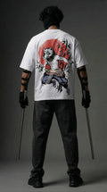 TEEYATRA Inosuke Oversized Graphic T-Shirt – 240 GSM Premium French Terry | DTF Back Print