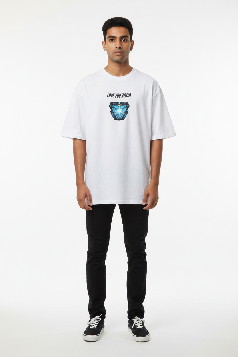 Iron Man "Blueprint Edition" Oversized Heavyweight T-Shirt (240 GSM French Terry)