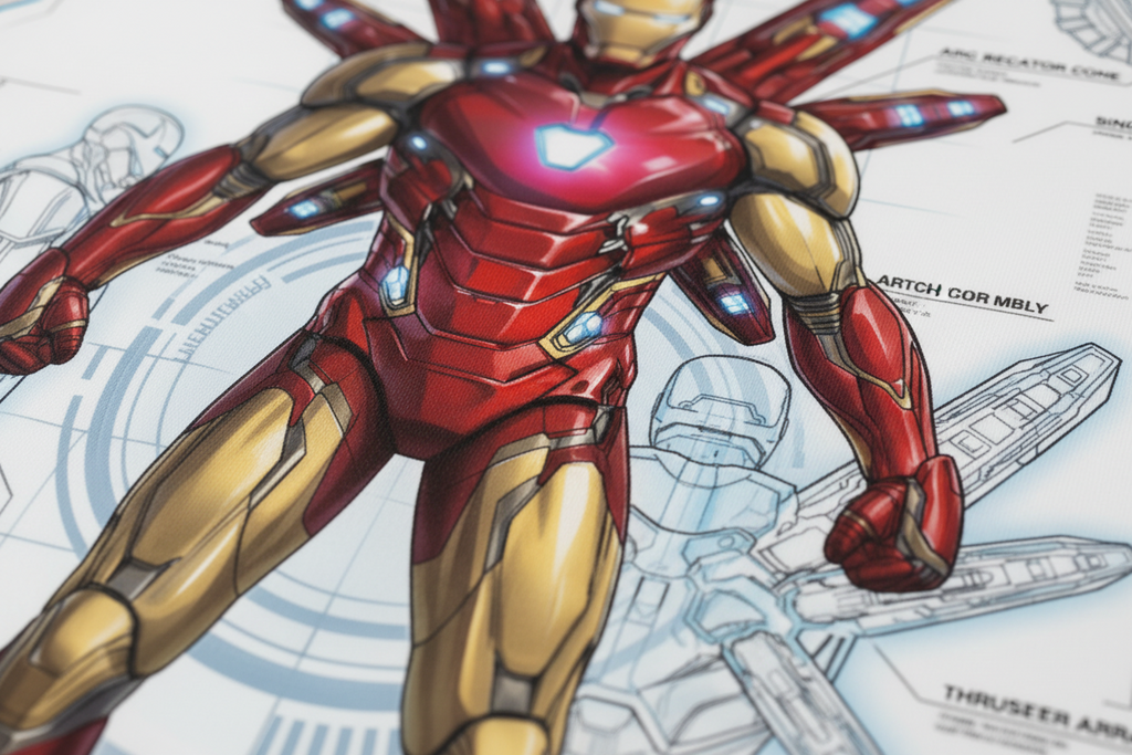 Iron Man "Blueprint Edition" Oversized Heavyweight T-Shirt (240 GSM French Terry)