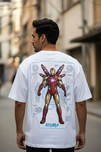 Iron Man "Blueprint Edition" Oversized Heavyweight T-Shirt (240 GSM French Terry)