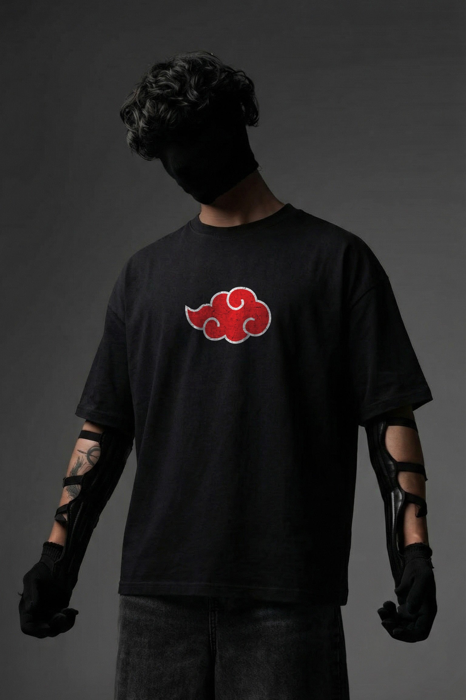 TEEYATRA Itachi Oversized Graphic T-Shirt – 240 GSM Premium French Terry | DTF Back Print