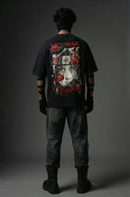 TEEYATRA Itachi Oversized Graphic T-Shirt – 240 GSM Premium French Terry | DTF Back Print