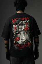 TEEYATRA Itachi Oversized Graphic T-Shirt – 240 GSM Premium French Terry | DTF Back Print