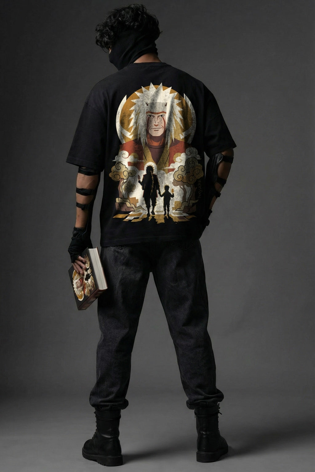 TEEYATRA Jiyara Oversized Graphic T-Shirt – 240 GSM Premium French Terry | DTF Back Print