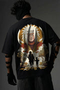TEEYATRA Jiyara Oversized Graphic T-Shirt – 240 GSM Premium French Terry | DTF Back Print
