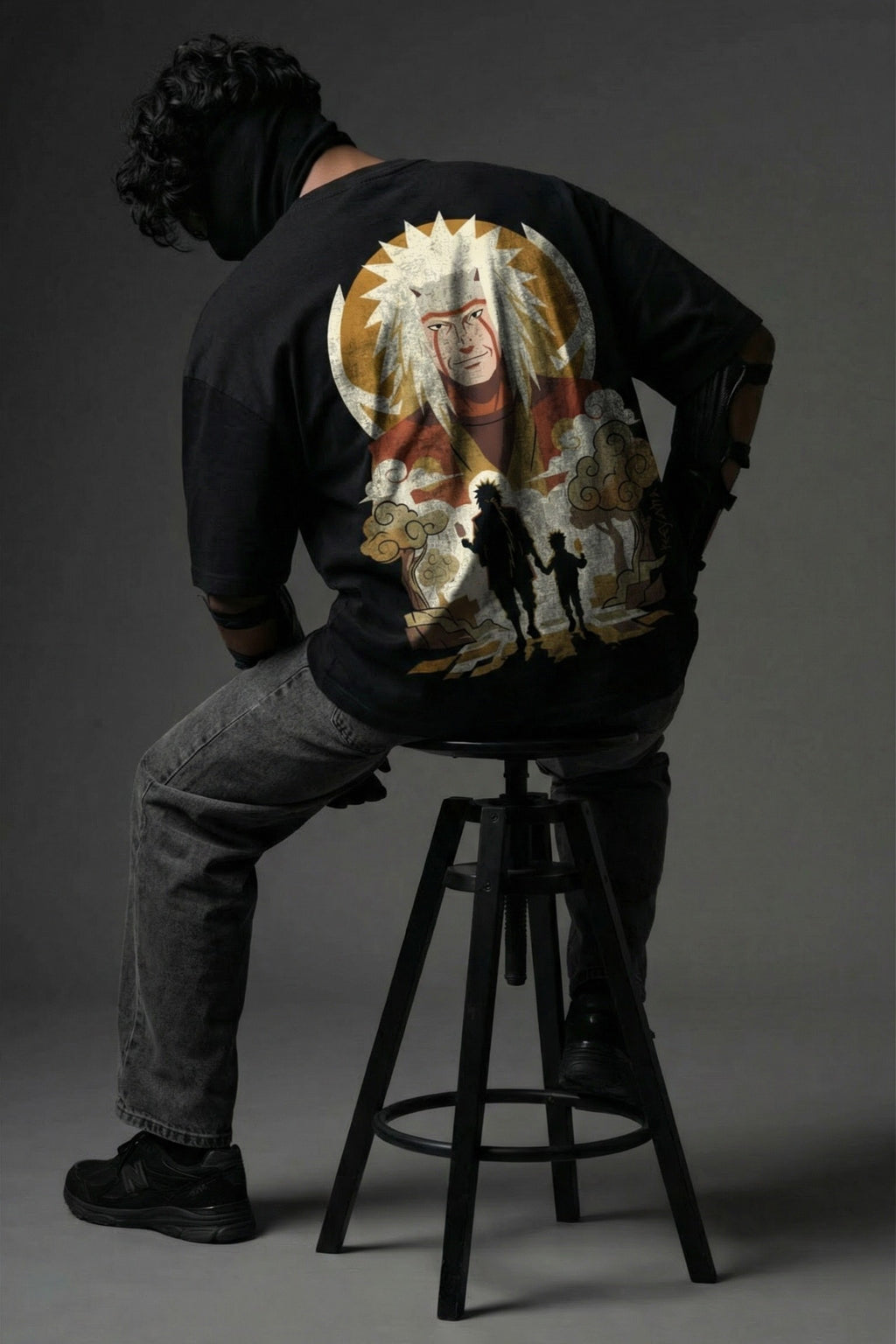 TEEYATRA Jiyara Oversized Graphic T-Shirt – 240 GSM Premium French Terry | DTF Back Print