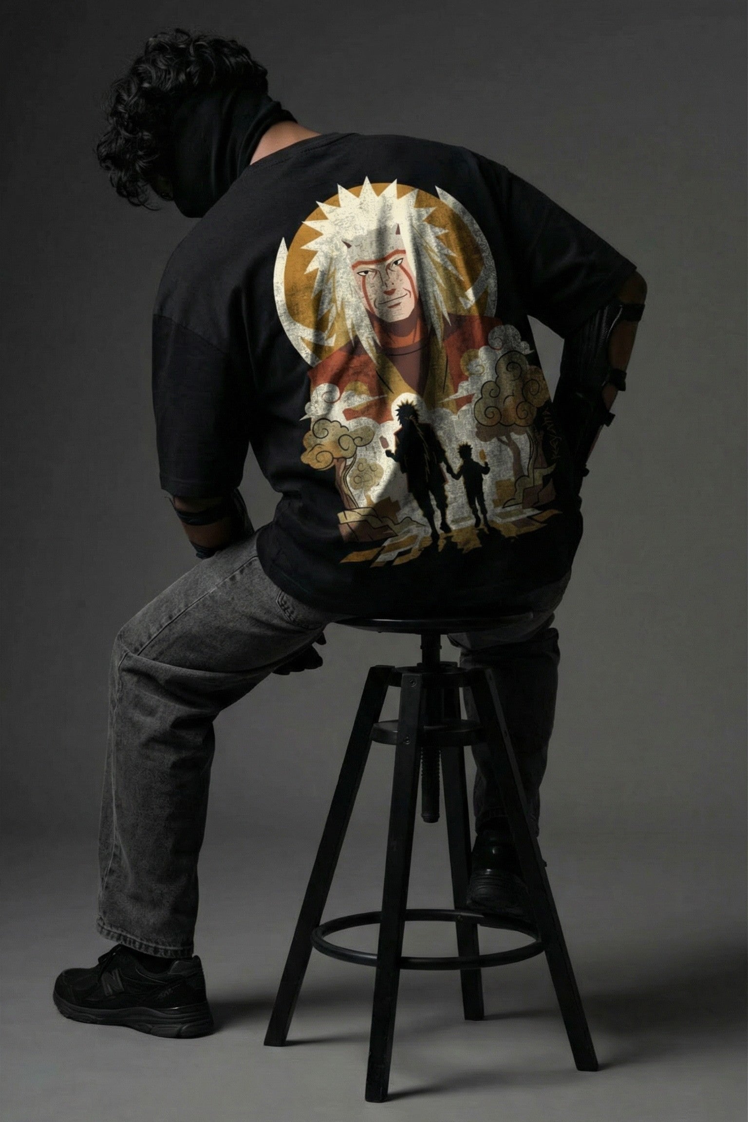 TEEYATRA Jiyara Oversized Graphic T-Shirt – 240 GSM Premium French Terry | DTF Back Print